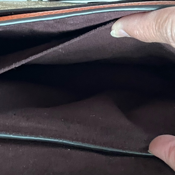 COACH SMALL JADE PEBBLE LEATHER CROSSBODY / SATCHEL w/ Signature Canvas. EUC - Picture 7 of 8